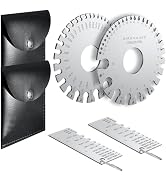 TOOGOND Professional Wire Gauge Measuring Tool, Metal Gauge Thickness Tool, Stainless Steel Metal...