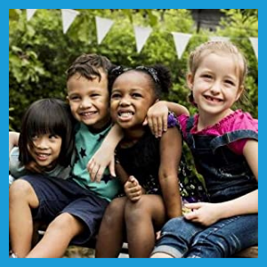 Group of happy, smiling children