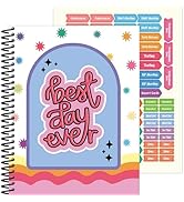 Happily Ever Elementary Retro Remix Teacher Planner, Undated 8" x 11" Lesson Plan Book With Stick...