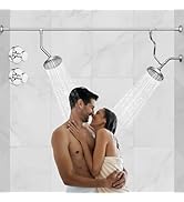 Dual & Tandem Shower Head for Couples by Bntuk - High Pressure Double Shower heads System with 5 ...