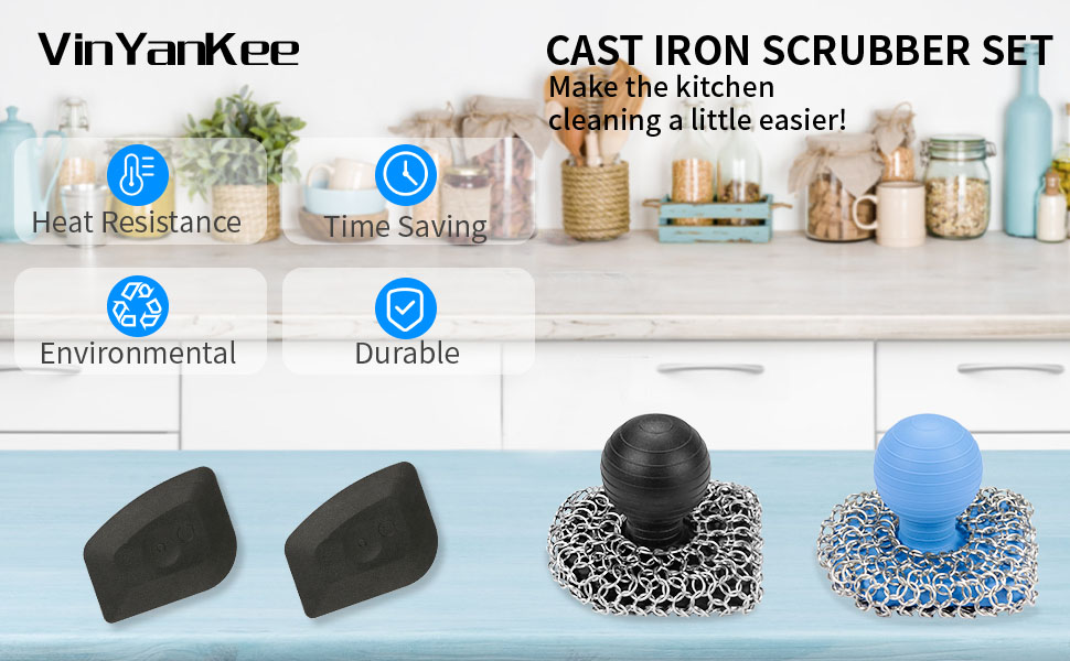 cast iron skillet cleaner, cast iron cleaner scrubber kitchen brushes for cleaning, steel wool