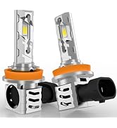Yunvolx H11 Fog Light Bulbs, 40W 30000LM CSP Chip Fog Lights, 6500K Golden/Light Blue, 1:1 Haloge...