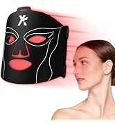 YKeluxon Face Mask Light Therapy, LED Red Light Therapy for Face, Infrared & Red Light Therapy fo...