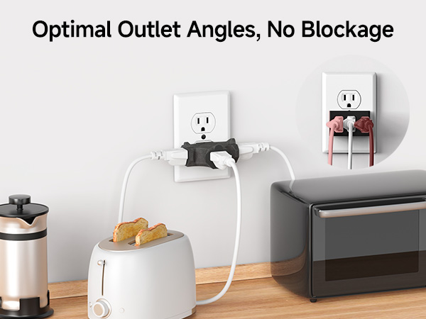 3 Way Plug Adapter 15A 1875W, 3 Prong 3 Outlet Adapter