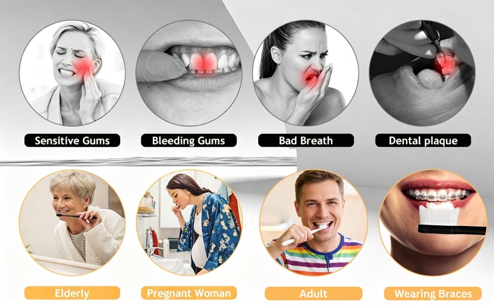 Extra Soft Toothbrush Soft Bristles, Micro Nano Manual Extra Soft Toothbrushes for Sensitive Gums