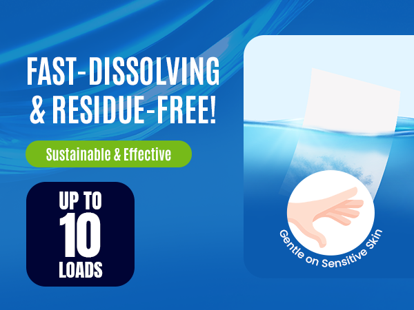 Eco-Friendly Travel Size Laundry Detergent Sheet10 Loads Ultra Concentrated