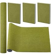 CRASPIRE Olive Green Linen Book Cloth Fabric Surface Paper Backed 35 x 17 Inch for Books Binding ...
