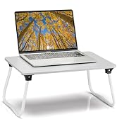 Ruxury Foldable Lap Desk Laptop Stand Bed Desk Table Tray, Breakfast Serving Tray, Portable & Lig...