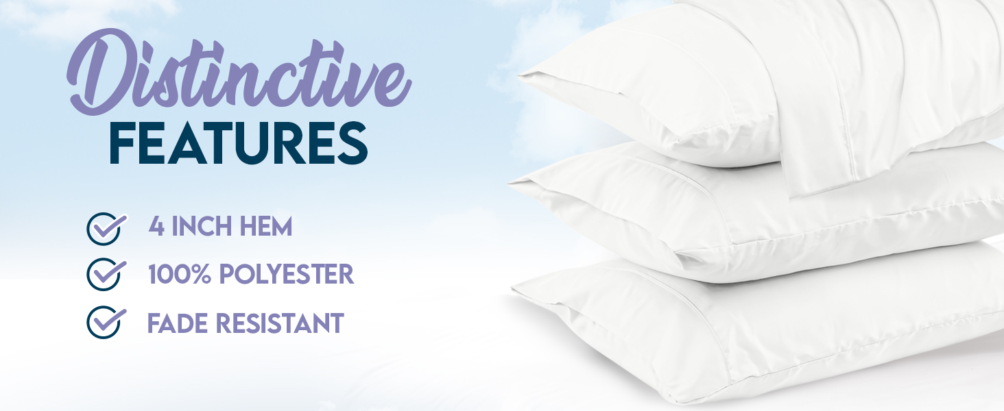utopia pillow cases, white pillowcases, queen pillowcase, king pillow cases