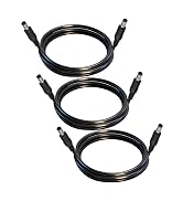 GGIPOWY 5.5mm x 2.5mm 12V DC Power Cable 3-Pack,DC5525 Male to Male Extension Cable 18AWG for CCT...