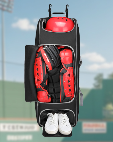 Baseball Catcher Bag With Wheels