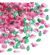 TOAOB Glass Bellflower Beads for Jewelry Making 120pcs with Hole 12mm Gradient Red Trumpet Flower...