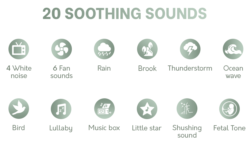 natural soothing non looping sounds fan sound machine brown noise pink noise white noise machine