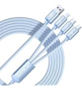 CAFELE 6ft 3in1 Multi Phone Charger Cable, 100W PD Fast Charge for Laptop, USB C/Micro USB/IP for...