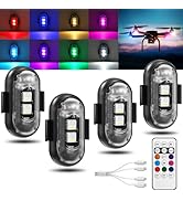 4PCS Wireless LED Strobe Lights With Remote Control, 8 Colors Rechargeable for Car, Waterproof An...
