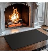 FIREWESS Hearth Rugs for Fireplaces Fire Resistant Mat, 42x24 inches Fireproof Fireplace Mat Hear...