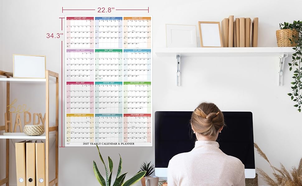 yearly wall calendar
