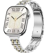 Suphart Thin Bands Compatible with Apple Watch Band for Women 42mm 41mm 40mm 38mm, Slim Metal Str...