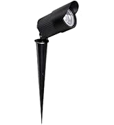 Armacost Lighting White LED Landscape Light with Spike 412921, Black