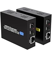 VPFET 400Ft HDMI Extender Over Ethernet Cat5 or 6 Adapter Balun 120m with Loop Output and Automat...