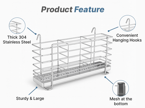 Sleek Utensil Drying Rack
