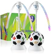 Soccer Theme Fly Fans for Tables, Portable Food Fans to Keep Flies Away, Indoor & Outdoor Bug Fan...