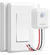 SURAIELEC 3 Way Wireless Light Switch and Receiver Kit, RF 100Ft, No WiFi, No Interference, Expan...