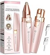 VG VOGCREST Eyebrow Facial Trimmer: 2 in1 Rechargeable Facial Hair Removal and Eyebrow Shaver - F...