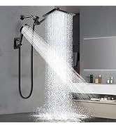 Shower Head,12”Rain Shower Head with Handheld Spray Combo with 11'' Angle Adjustable Extension Ar...