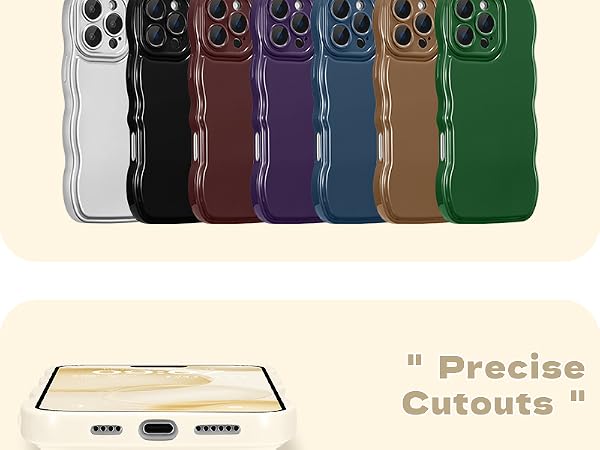 wave frame case wavy cute case beige case girly case Aesthetic Phone Case slim case thin case
