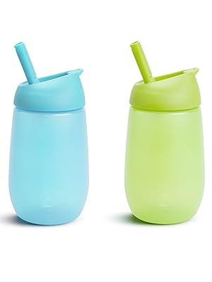 Simple Clean Straw Cup, Blue/Green