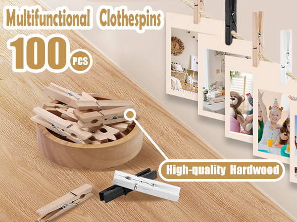 wood clothespins photo clips