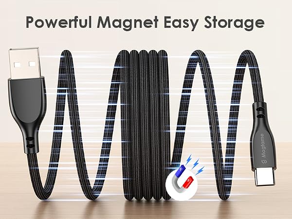 usb c charger cable braid magtame coiled cable