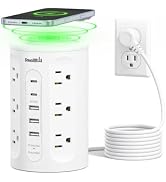 Power Strip with USB Ports,Extension Cord with Multiple Outlets (12AC+3A+2C), 6.5 FT Desk White P...
