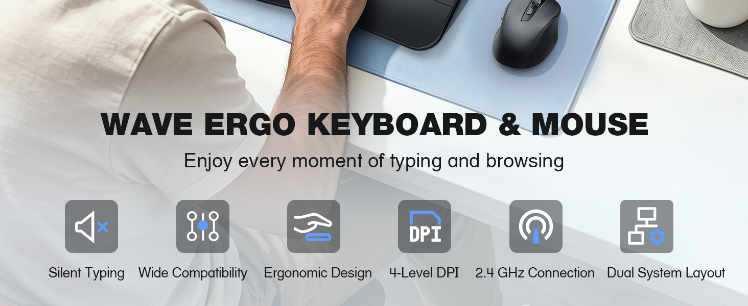 ergonomic keyboard and mouse