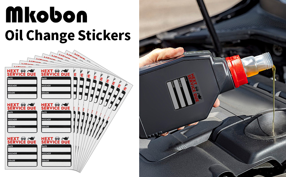 oil change stickers