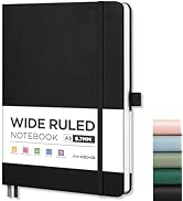 AHGXG Lined Journal Notebook - Wide Ruled Notebook Journal for Women Men, 192 Numbered Pages, 100...