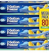 Gallon Plastic Storage Bags - Reusable Thick Food Storage Bags - Microwave-Safe, Zero BPA - Resea...