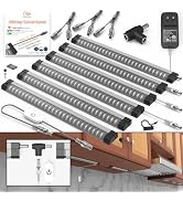 EBD LED Under Cabinet Lighting for Kitchen Built-in Adjustable Cable & Mid Input Jack 6 Pcs Books...