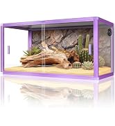 REPTI ZOO 50 Gallon Reptile Terrarium Tank, 36"x18"x18" Lightweight Enclosure with Tempered Glass...