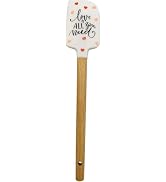 Heart Silicone Spatulas,Cake Cream Silicone Spatula Wooden Handle Butter Pastry Blender Scraper K...