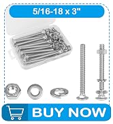 Yinpecly 10 Sets 5/16-18 x 3