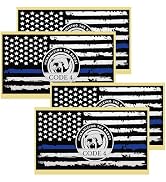 4PCs Thin Blue Line Sticker Code 4,Police Support Thin Line Flag Car Decal,American Flag Stickers...