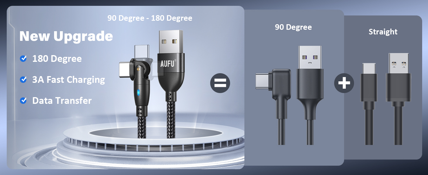 usb type c cable fast charging 90 degree