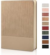TSFPapier Lined Journal Notebook for Work College Ruled Note Book 5.79"x8.27"A5 PU Leather Daily ...