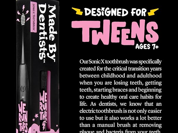 Made by Dentists Sonic X Electric Toothbrush + Replacment Heads- We Run This