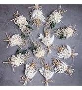 Mini Dried Flower Bouquet Set of 12, Small Bouquets, Bohemian Wedding Table Centerpieces Arrangem...