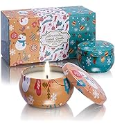 AGOL 2 Pack Aromatherapy Candles, 2.5 oz Christmas Candle, Soy Scented Candle for Christmas, Than...