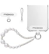 MoKo Pearl Beaded Phone Wrist Strap, Universal Charm Phone Lanyard with Tether Tab, Detachable Ha...