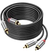 Ubramac RCA Cable, 16FT 2RCA Male to 2RCA Male Stereo Audio Cable Gold Plated Car Audio Subwoofer...